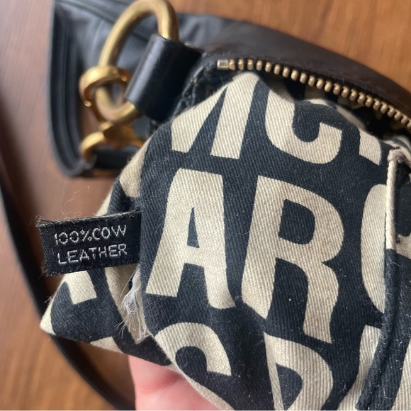 Marc By Marc Jacobs Crossbody Purse Black Leather Bag Totally Turnlock Sia Gold - Picture 10 of 14